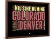 Denver Word Cloud 1-NaxArt-Framed Art Print