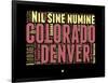 Denver Word Cloud 1-NaxArt-Framed Art Print