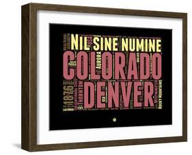 Denver Word Cloud 1-NaxArt-Framed Art Print