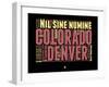 Denver Word Cloud 1-NaxArt-Framed Art Print