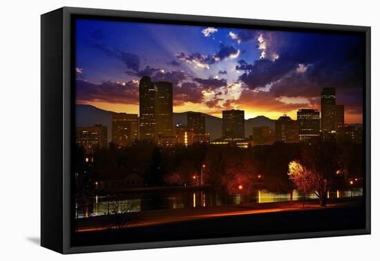 Denver-duallogic-Framed Stretched Canvas