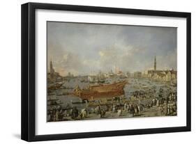 Départ du Bucentaure vers le Lido de Venise, le jour de l'Ascension-Francesco Guardi-Framed Giclee Print