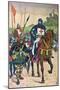 Departing for the Crusades, Illustration from "Histoire De France" by Jules Michelet circa 1900-Louis Bombled-Mounted Giclee Print