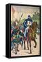 Departing for the Crusades, Illustration from "Histoire De France" by Jules Michelet circa 1900-Louis Bombled-Framed Stretched Canvas