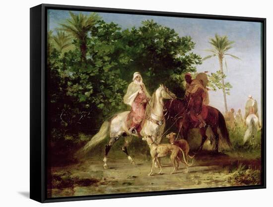 Departing for the Hunt-Eugene Fromentin-Framed Stretched Canvas