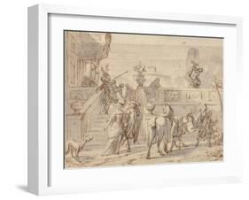 Departing for the Hunt-Jan Verkolje-Framed Giclee Print