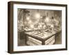 Department Store Jewelry Counters-null-Framed Art Print