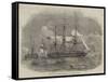 Departure from Gravesend of Troops for India-null-Framed Stretched Canvas