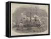 Departure from Gravesend of Troops for India-null-Framed Stretched Canvas