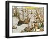 Departure from Lisbon for Brazil, the East Indies and America,From "Americae Tertia Pars..."-Theodor de Bry-Framed Giclee Print