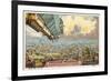 Departure from London in the Morning-null-Framed Giclee Print