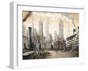 Departure, New York-Matthew Daniels-Framed Art Print