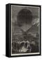 Departure of a Balloon from Paris at Night-null-Framed Stretched Canvas