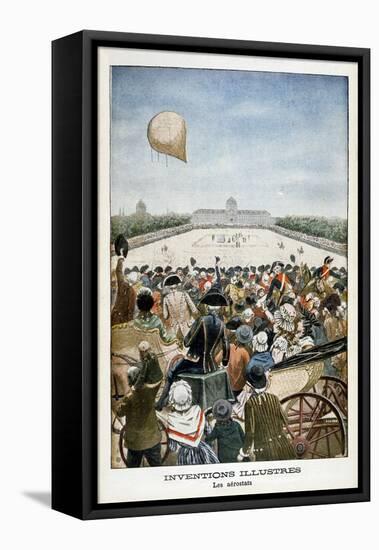 Departure of a Balloon from Paris on 27th June 1783-null-Framed Stretched Canvas