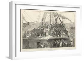 Departure of an Emigrant Ship from Liverpool for America-null-Framed Art Print