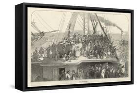 Departure of an Emigrant Ship from Liverpool for America-null-Framed Stretched Canvas