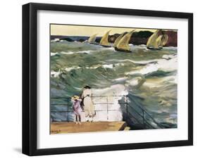 Departure of Boats-Joaquín Sorolla y Bastida-Framed Art Print