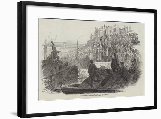 Departure of Colonists from Paris, for Algeria-null-Framed Giclee Print