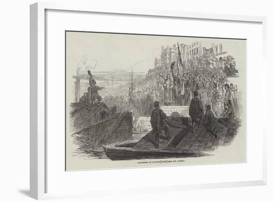 Departure of Colonists from Paris, for Algeria-null-Framed Giclee Print