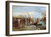 Departure of Columbus' First Expedition from Palos, Spain, c.1492-null-Framed Giclee Print