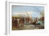 Departure of Columbus' First Expedition from Palos, Spain, c.1492-null-Framed Giclee Print