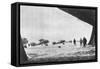 Departure of French Breguet Planes for a Reconnaissance Mission During Winter, 1914-1918-null-Framed Stretched Canvas