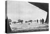 Departure of French Breguet Planes for a Reconnaissance Mission During Winter, 1914-1918-null-Stretched Canvas