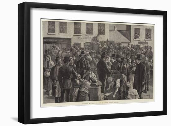 Departure of Irish Emigrants at Clifden, County Galway-Aloysius O'Kelly-Framed Giclee Print