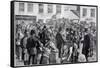 Departure of Irish Emigrants for the United States-null-Framed Stretched Canvas