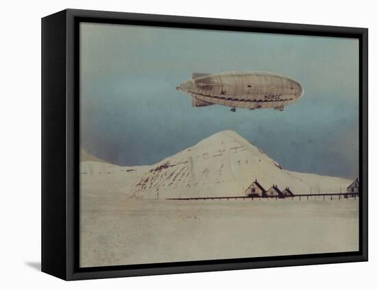 Departure of Italian Built Dirigible Norge, which Explorer Roald Amundsen Flew to North Pole-null-Framed Stretched Canvas