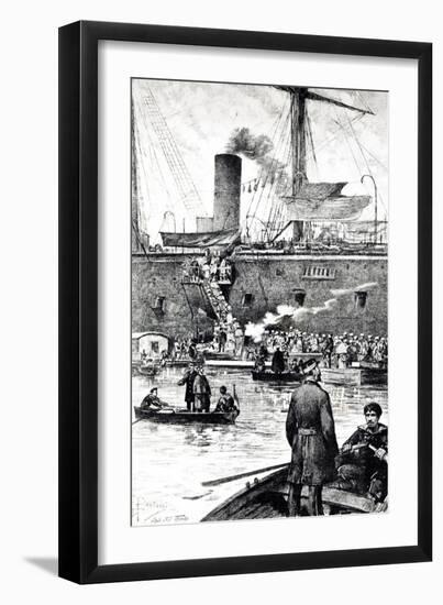 Departure of Italian Expeditionary Force for Eritrea, 1885-null-Framed Giclee Print