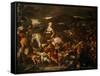 Departure of Rebecca-Luca Giordano-Framed Stretched Canvas