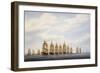 Departure of Squadron of Nine Ships-null-Framed Giclee Print