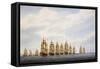 Departure of Squadron of Nine Ships-null-Framed Stretched Canvas