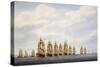 Departure of Squadron of Nine Ships-null-Stretched Canvas