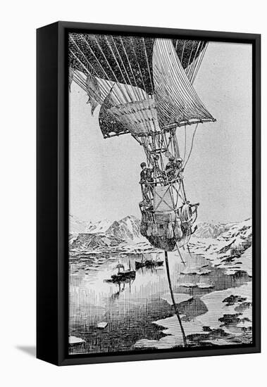 Departure of the Andree Balloon Expedition to the North Pole, Spitzbergen, 1897-null-Framed Stretched Canvas