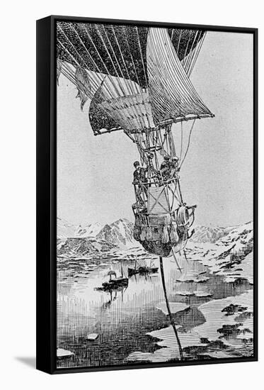 Departure of the Andree Balloon Expedition to the North Pole, Spitzbergen, 1897-null-Framed Stretched Canvas