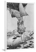 Departure of the Andree Balloon Expedition to the North Pole, Spitzbergen, 1897-null-Framed Giclee Print