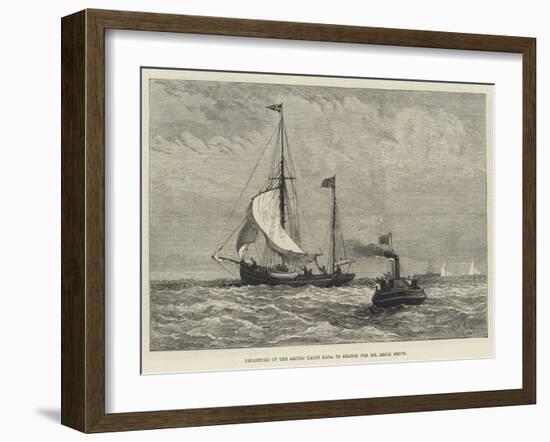 Departure of the Arctic Yacht Kara to Search for Mr Leigh Smith-Walter William May-Framed Giclee Print