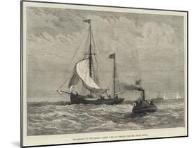 Departure of the Arctic Yacht Kara to Search for Mr Leigh Smith-Walter William May-Mounted Giclee Print