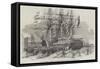 Departure of the Ballengeich Emigrant Ship from Southampton-Edwin Weedon-Framed Stretched Canvas