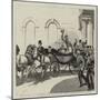 Departure of the Bride and Bridegroom from Osborne, Parting Cheers-null-Mounted Giclee Print