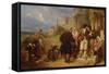 Departure of the Brittany Conscript-Frederick Goodall-Framed Stretched Canvas