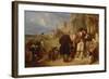 Departure of the Brittany Conscript-Frederick Goodall-Framed Giclee Print