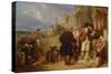 Departure of the Brittany Conscript-Frederick Goodall-Stretched Canvas