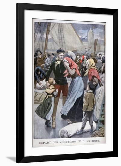 Departure of the Cod-Fishing Boats from Dunkirk, 1900-Oswaldo Tofani-Framed Giclee Print