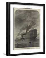 Departure of the Dreadnought Hospital Ship from Her Old Moorings in the Thames-null-Framed Giclee Print