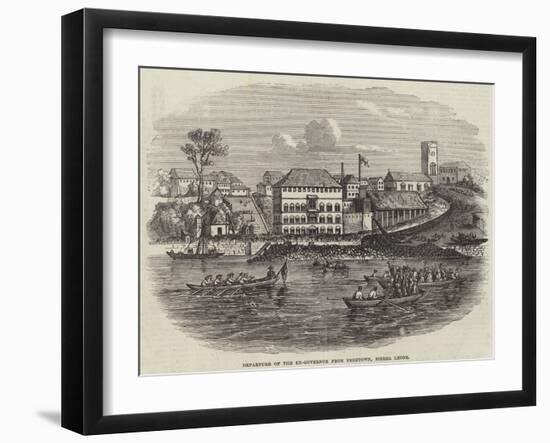 Departure of the Ex-Governor from Freetown, Sierra Leone-null-Framed Giclee Print