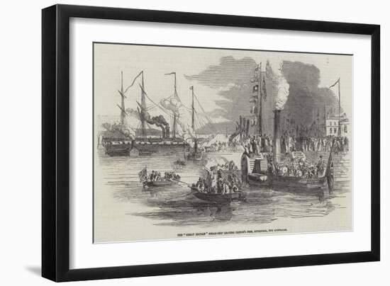 Departure of the Great Britain for Australia-null-Framed Giclee Print