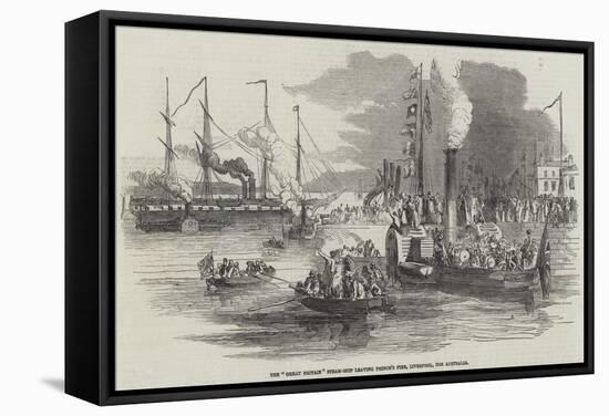 Departure of the Great Britain for Australia-null-Framed Stretched Canvas